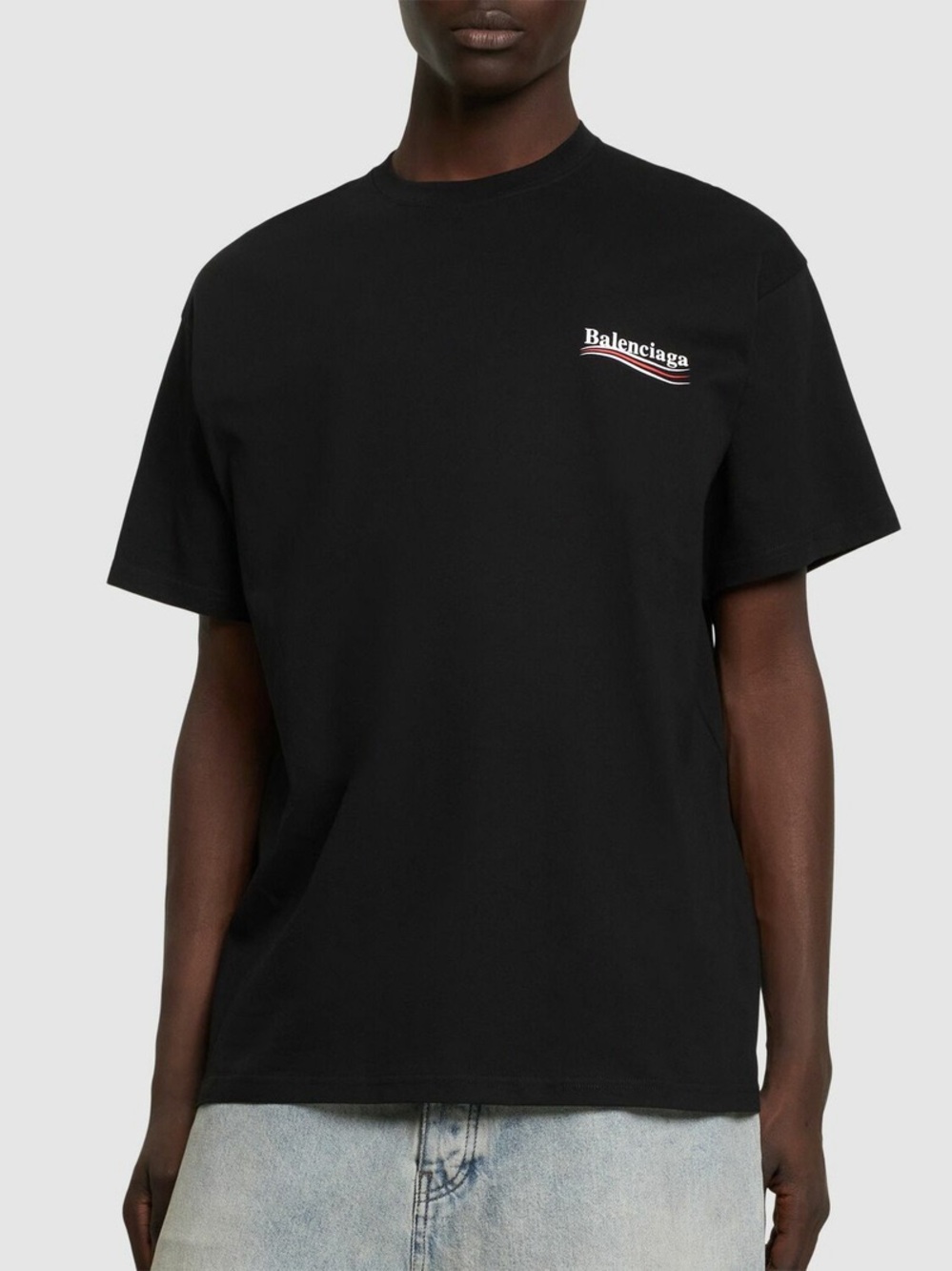 BALENCIAGA Political Logo Crewneck T-shirt